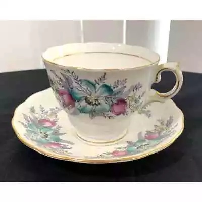 Buy Colclough 6632 Tea Coffee Cup & Saucer W/ Floral Pattern Bone China Teacup  • 23.72£
