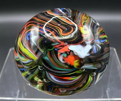 Buy Glass Coloured Marble Swirl Paperweight. A/F • 24.99£