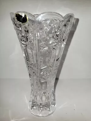 Buy RARE Vintage Bohemia 24% PbO Crystal Hand Cut Vase 8  Czechoslovakia W/ Label • 66.30£