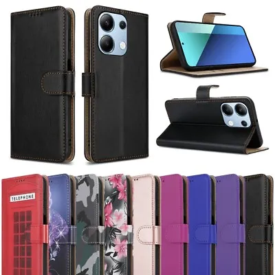 Buy For Xiaomi Redmi Note 13 4G Case, Slim Leather Wallet Flip Stand Phone Cover • 5.95£