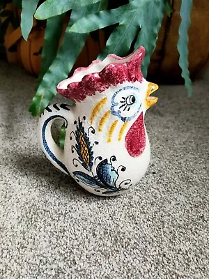 Buy Vintage Dip A Mano Ischia Italy Hand Painted Ceramic Chicken Rooster Jug • 47.99£