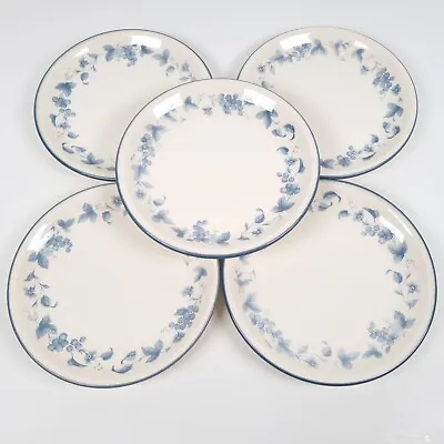 Buy Staffordshire Tableware Biltons Side Plates Blue Leaf Vine 16.5cm Vintage X 5 • 18£