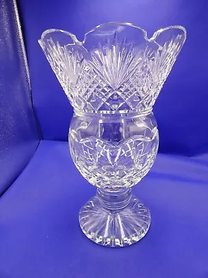 Buy LARGE EDINBURGH THISTLE CUT CRYSTAL GLASS VASE VINTAGE 33cm Trophy Gift  • 200£