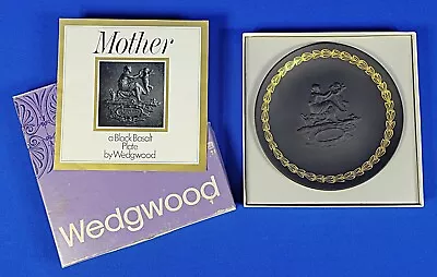 Buy Wedgwood Jasperware Black Basalt Mother Plate 6.5  D W/ Original Box • 17.28£
