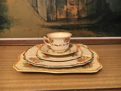 Buy Meakin Myott Staffordshire Plates And Tea Cup And Saucer / Floral China/ England • 50.28£