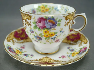 Buy English Tuscan Bone China Providence Pattern Tea Cup & Saucer Circa 1950s • 28.81£