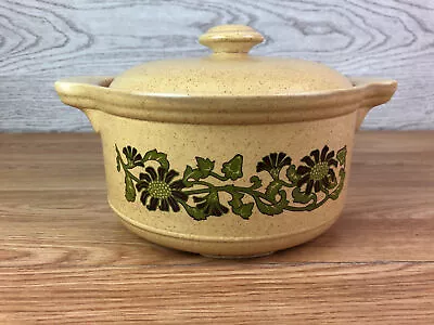 Buy Vintage KilnCraft Tableware Lidded Casserole Dish Green Floral Design • 29.99£