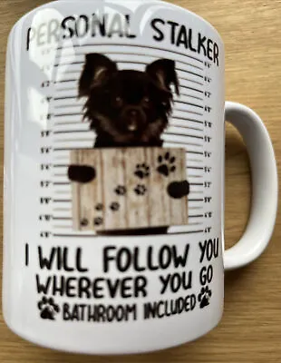 Buy Chihuahua Mug And Coaster Black Long Haired ( Personal Stalker  • 11.95£