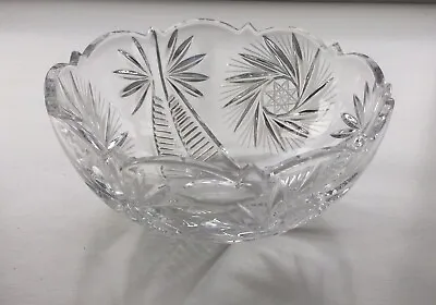 Buy Vintage Cut Glass Crystal Fruit Bowl Trifle Dish / 22cm Diametre X 10cm High • 9.99£