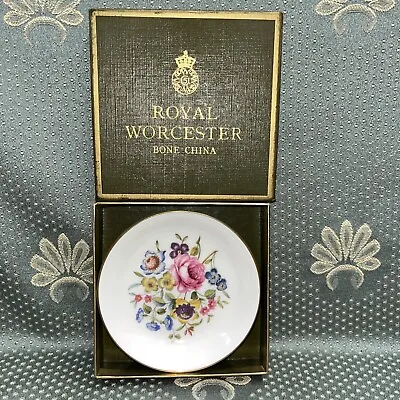 Buy Royal Worcester #51 Fine Bone China Dish 4  With Flowers And Gold Trim With Box • 18.90£