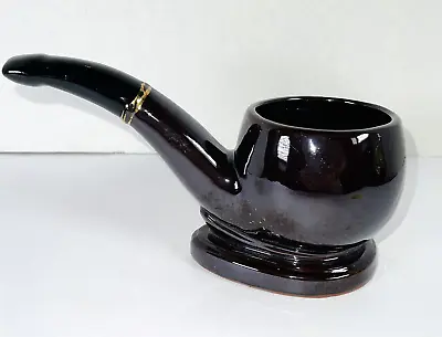 Buy Vintage National Potteries Co Smoking Pipe Planter Made In Japan Brown Vase • 24.06£