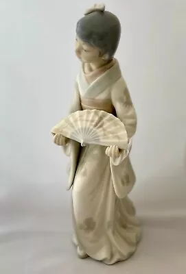 Buy Lladro Nao Porcelain Figurine Dancer Japanese Geisha Girl With Fan 10.25  Mint • 85.67£