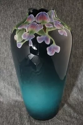Buy FRANZ Collection Sculptured SWEET PEA Flowers VASE - Large 12  - Artist Signed • 238.80£
