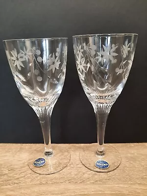 Buy (B) Vintage Bohemia Hand Cut 24% Lead Crystal Wine /Claret Glasses • 12£