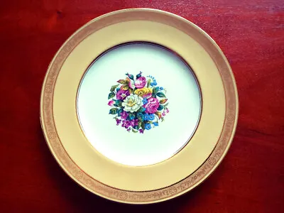 Buy CAULDON China Dinner Plate Center Floral Motif & Gold Trim C.1915 England #7537 • 27.85£