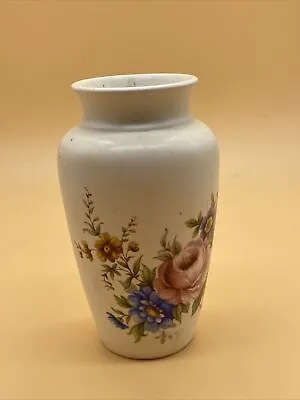 Buy Vintage Axe Vale Pottery Devon Small White Ceramic Floral Designed Vase • 12.99£