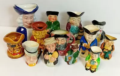 Buy TOBY JUGS Collection X 13 Inc Royal Doulton & Kelsboro Ware Assorted Sizes • 9.99£