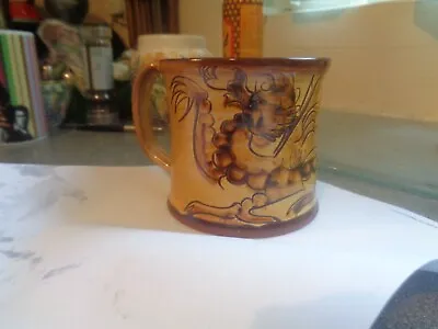 Buy Art Pottery Mug, With Welsh Dragon Decoration, 3 1/2  High, 3  3/4  Diameter • 14£