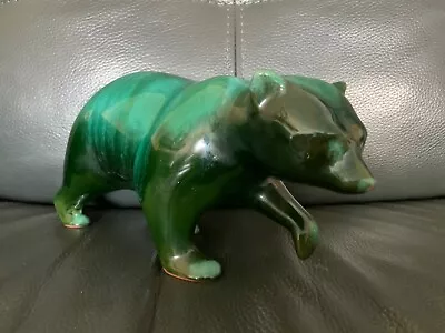 Buy Vintage Blue Mountain Pottery Stalking Bear Statue Drip Green Blue Color Canada • 28.99£
