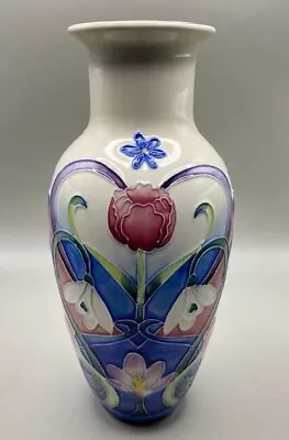 Buy Old Tupton Ware Hand Painted Tubelined Bottle Neck Spring Flowers 8 3/4  Vase • 25£