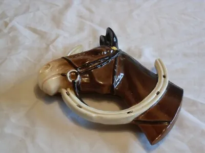 Buy Vintage Beswick Racehorse Head With Horse Shoe. Wall Hanging. • 30£