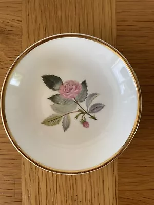Buy Vintage Wedgwood Hathaway Rose Pattern Bone China Round Pin Dish Made In England • 5£