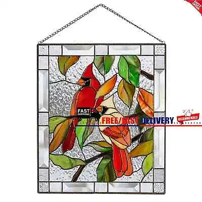 Buy Stained Glass Birds Suncatcher Acrylic Hanger For Window Garden Fences Pillars • 10.87£