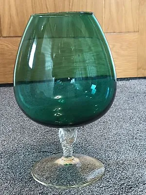 Buy Large Vintage Green /teal Glass Globe Brandy Glass Ornament 10.5 Inches Tall • 12£
