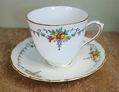 Buy Antique, Art Deco, Plant Tuscan China, Teacup & Saucer, Pattern 829x • 5.95£