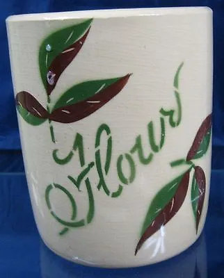 Buy Vintage Yellow Ware Pottery Canister Flour • 14.25£