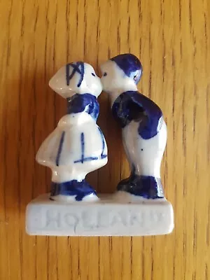 Buy Antique Delft Holland Kissing Boy And Girl Delftware 2  High • 8£