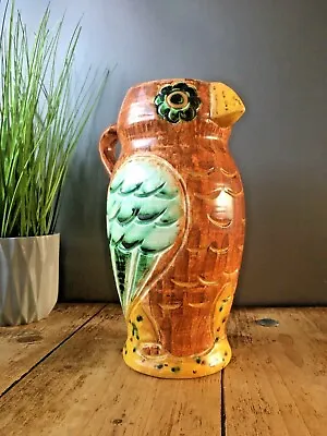 Buy Beautiful Rare Hj Wood Ltd Pottery Owl Art Deco Water Jug Pitcher Vase Vintage • 100£