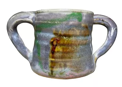 Buy John Glick Plum Tree Pottery Abstract Modern Two Handled Mug Cup Signed Stamped • 142.30£