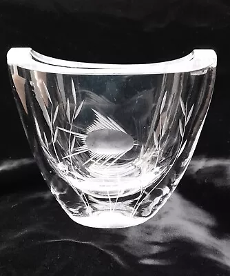 Buy Whitefriars Clear Crystal Glass Fish Vase C526 By Geoffrey Baxter • 70£