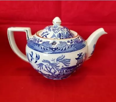 Buy Vintage Burleigh Ware Willow Teapot • 9.99£