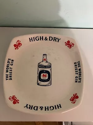 Buy Booths Gin HIGH & DRY Vintage Wade Pottery Ashtray • 1.50£