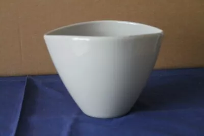 Buy Vintage Grey Pottery Vase Ellipse Shape 17cms X 13cms X 12cms High • 15£