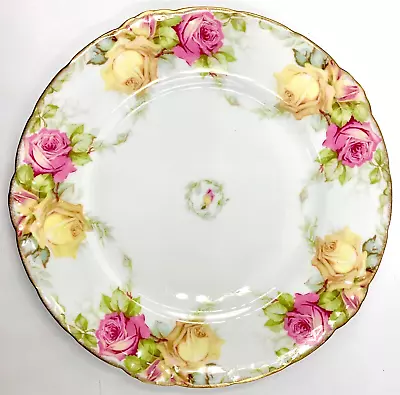 Buy BEAUTIFUL THOMAS BAVARIA LOUVRE FLORAL 9 7/8in DINNER PLATE; THO202; EXLNT COND • 21.34£