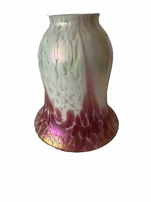 Buy Heron Glass Light / Lamp Shade - Bell - Pink And White • 30£
