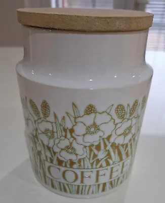 Buy Hornsea Vintage Fleur Green Coffee Storage Jar Retro Container • 8.99£