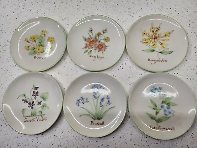 Buy Branksome China Handpainted Plates, Set Of Six Dainty Plates • 16.50£