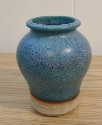 Buy Whynot Pottery NC North Carolina Blue Gray Brown Art 4.5  Stone Pottery Vase  • 22.15£