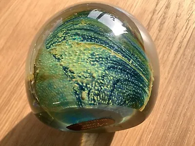 Buy A Maltese Mdina Art Glass Sea And Sand Paperweight. • 9.99£