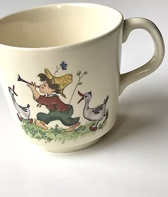 Buy Romanian Mug Vintage Childs Cup Boy Geese European Ceramics Nostalgia Christning • 13£