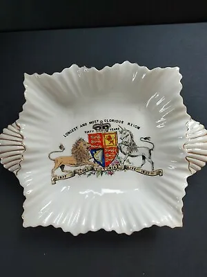 Buy Rare Early Foley Queen Victoria Diamond Jubilee Commemorative Porcelain Dish • 30£