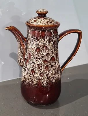Buy Vintage Fosters Pottery Tall Coffee Pot Brown Honeycomb Cornish Pottery • 8£