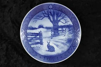 Buy Vintage Christmas China Plate Royal Copenhagen Denmark 1971 Hare In Winter • 14.99£