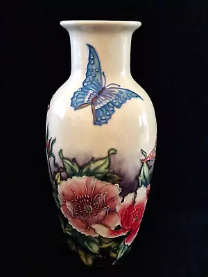 Buy Beautiful Large Old Tupton Ware Vase  Butterfly & Flowers  22.5 Cm • 37£