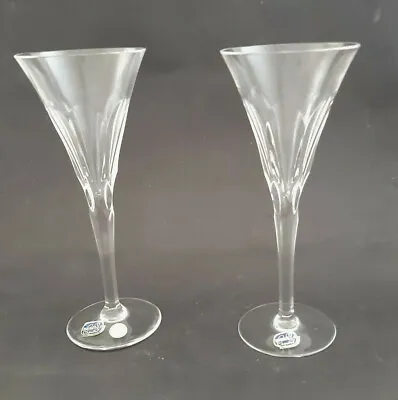 Buy 2 Small BOHENIA Crystal Glass Fluted Sherry/port/champagne Glasses.  • 15.81£