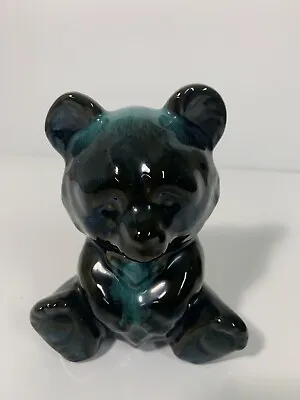 Buy VTG Blue Mountain Pottery Seated Bear Figurine RedClay Green Drip Glaze 1970’s • 28.45£